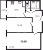 Планировка двухкомнатной квартиры площадью 50.8 кв. м в новостройке ЖК "Аквилон SKY"