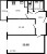Планировка двухкомнатной квартиры площадью 50.8 кв. м в новостройке ЖК "Аквилон SKY"