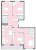 Планировка четырехкомнатной квартиры площадью 107.3 кв. м в новостройке ЖК "Морская набережная. SeaView"