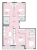 Планировка четырехкомнатной квартиры площадью 107.5 кв. м в новостройке ЖК "Морская набережная. SeaView"