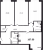 Планировка трехкомнатной квартиры площадью 107 кв. м в новостройке ЖК Upoint