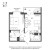 Планировка однокомнатной квартиры площадью 46.8 кв. м в новостройке ЖК "Квартал Che"
