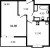 Планировка однокомнатной квартиры площадью 41.3 кв. м в новостройке ЖК "Квартал Che"