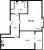 Планировка однокомнатной квартиры площадью 49.1 кв. м в новостройке ЖК "Квартал Che"