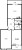 Планировка двухкомнатной квартиры площадью 74.4 кв. м в новостройке ЖК "Квартал Che"