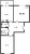 Планировка двухкомнатной квартиры площадью 64.4 кв. м в новостройке ЖК "Квартал Che"