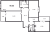 Планировка трехкомнатной квартиры площадью 99.6 кв. м в новостройке ЖК "Квартал Che"