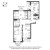 Планировка трехкомнатной квартиры площадью 99.7 кв. м в новостройке ЖК "Квартал Che"