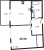Планировка однокомнатной квартиры площадью 46.9 кв. м в новостройке ЖК "Галактика Pro"