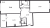Планировка двухкомнатной квартиры площадью 73.1 кв. м в новостройке ЖК "Галактика Pro"