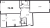 Планировка двухкомнатной квартиры площадью 73.2 кв. м в новостройке ЖК "Галактика Pro"