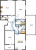 Планировка трехкомнатной квартиры площадью 108.2 кв. м в новостройке ЖК "Галактика Pro"