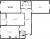 Планировка трехкомнатной квартиры площадью 92.8 кв. м в новостройке ЖК "Галактика Pro"