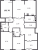 Планировка трехкомнатной квартиры площадью 132.76 кв. м в новостройке ЖК "Мариоки"