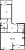 Планировка однокомнатной квартиры площадью 62.41 кв. м в новостройке ЖК "Modum"