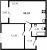 Планировка однокомнатной квартиры площадью 43.31 кв. м в новостройке ЖК "Modum"