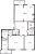 Планировка двухкомнатной квартиры площадью 104.97 кв. м в новостройке ЖК "Modum"