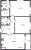 Планировка двухкомнатной квартиры площадью 71.71 кв. м в новостройке ЖК "Modum"