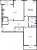 Планировка двухкомнатной квартиры площадью 93.42 кв. м в новостройке ЖК "Modum"