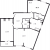 Планировка двухкомнатной квартиры площадью 98.73 кв. м в новостройке ЖК "Modum"