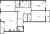 Планировка трехкомнатной квартиры площадью 100.9 кв. м в новостройке ЖК "Modum"