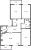 Планировка трехкомнатной квартиры площадью 95.91 кв. м в новостройке ЖК "Modum"