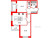 Планировка двухкомнатной квартиры площадью 48.67 кв. м в новостройке ЖК "Univer City"