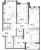 Планировка трехкомнатной квартиры площадью 103.7 кв. м в новостройке ЖК "Созидатели"