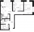 Планировка двухкомнатной квартиры площадью 66.71 кв. м в новостройке ЖК "Малоохтинский 68"