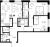 Планировка двухкомнатной квартиры площадью 82.44 кв. м в новостройке ЖК "Малоохтинский 68"