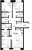 Планировка трехкомнатной квартиры площадью 92.41 кв. м в новостройке ЖК "Малоохтинский 68"