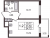 Планировка однокомнатной квартиры площадью 33.59 кв. м в новостройке ЖК "Солнечный город Резиденции"