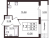 Планировка однокомнатной квартиры площадью 33.14 кв. м в новостройке ЖК "Солнечный город Резиденции"