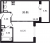 Планировка однокомнатной квартиры площадью 32.01 кв. м в новостройке ЖК "Солнечный город Резиденции"