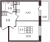 Планировка однокомнатной квартиры площадью 34.21 кв. м в новостройке ЖК "Солнечный город Резиденции"