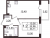 Планировка однокомнатной квартиры площадью 32.96 кв. м в новостройке ЖК "Солнечный город Резиденции"