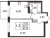 Планировка однокомнатной квартиры площадью 35.07 кв. м в новостройке ЖК "Солнечный город Резиденции"