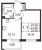 Планировка однокомнатной квартиры площадью 31.5 кв. м в новостройке ЖК "Солнечный город Резиденции"