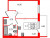 Планировка однокомнатной квартиры площадью 32.7 кв. м в новостройке ЖК "Солнечный город Резиденции"