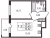 Планировка однокомнатной квартиры площадью 33.49 кв. м в новостройке ЖК "Солнечный город Резиденции"