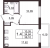 Планировка однокомнатной квартиры площадью 34.84 кв. м в новостройке ЖК "Солнечный город Резиденции"