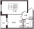 Планировка однокомнатной квартиры площадью 36.22 кв. м в новостройке ЖК "Солнечный город Резиденции"