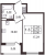 Планировка однокомнатной квартиры площадью 34.18 кв. м в новостройке ЖК "Солнечный город Резиденции"