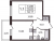 Планировка однокомнатной квартиры площадью 33.03 кв. м в новостройке ЖК "Солнечный город Резиденции"