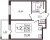 Планировка однокомнатной квартиры площадью 32.58 кв. м в новостройке ЖК "Солнечный город Резиденции"