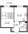 Планировка однокомнатной квартиры площадью 31.29 кв. м в новостройке ЖК "Солнечный город Резиденции"