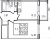 Планировка однокомнатной квартиры площадью 32.45 кв. м в новостройке ЖК "Солнечный город Резиденции"
