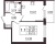 Планировка однокомнатной квартиры площадью 31.97 кв. м в новостройке ЖК "Солнечный город Резиденции"