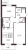 Планировка двухкомнатной квартиры площадью 58.03 кв. м в новостройке ЖК "Солнечный город Резиденции"