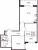 Планировка двухкомнатной квартиры площадью 57.02 кв. м в новостройке ЖК "Солнечный город Резиденции"